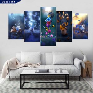 Flower 5 Part Canvas