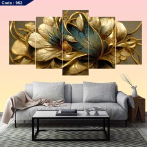 Flower 5 Part Canvas