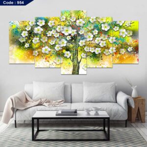 Flower 5 Part Canvas