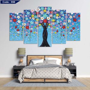 Flower 5 Part Canvas