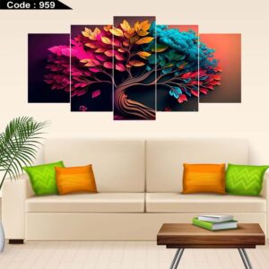 Flower 5 Part Canvas