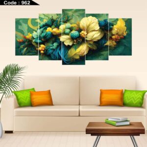 Flower 5 Part Canvas