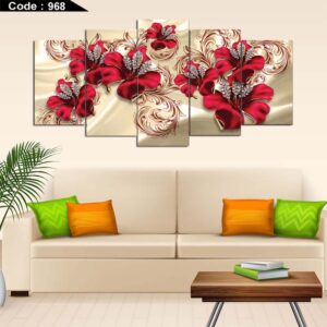 Flower 5 Part Canvas