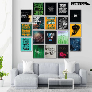 English Motivational Wallboard (18 Pcs)