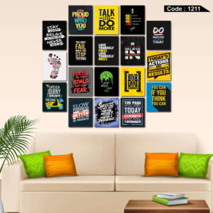 English Motivational Wallboard (18 Pcs)
